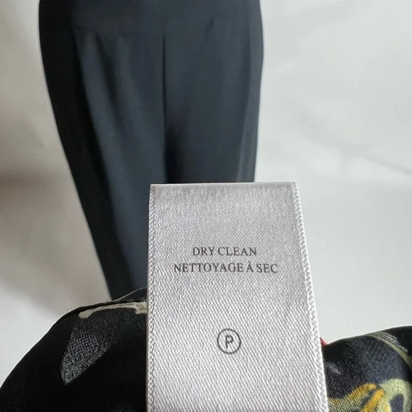 ALC Silk Red Black Tie Neck Flowy Blouse - Picture 7 of 7